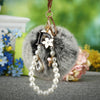 Keychain Metal Plush Fur Ball Women's Creative Bag Pendant