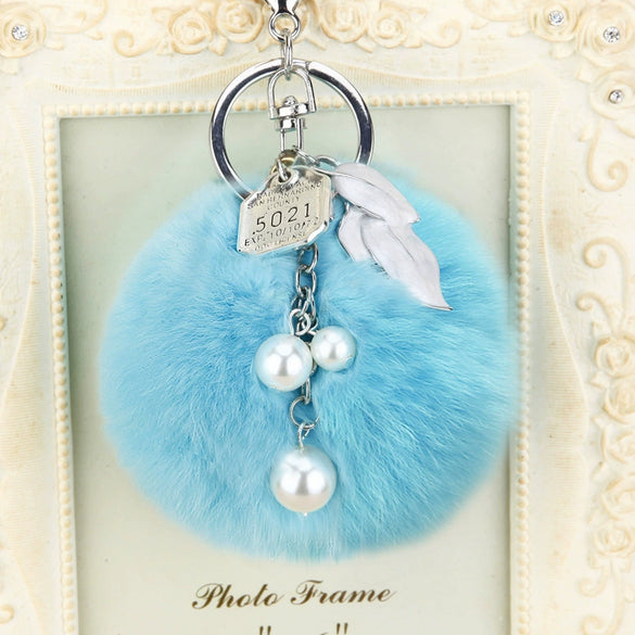 Keychain Metal Plush Fur Ball Women's Creative Bag Pendant