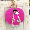 Keychain Metal Plush Fur Ball Women's Creative Bag Pendant