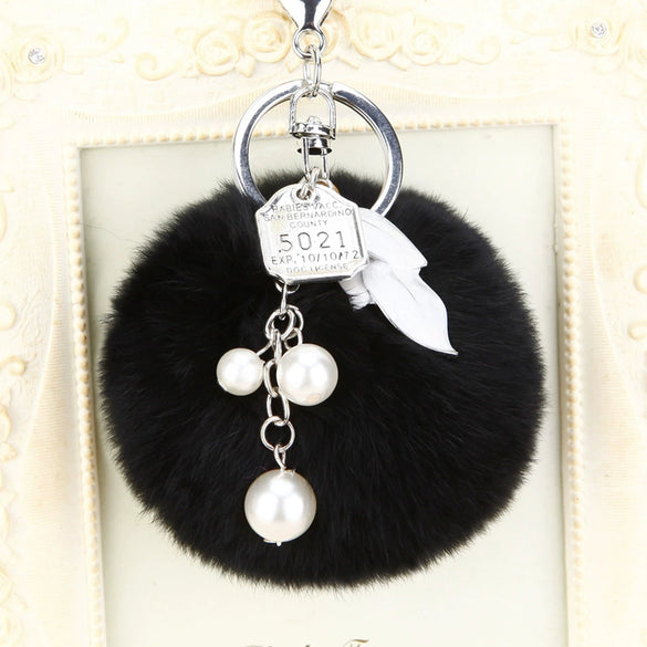 Keychain Metal Plush Fur Ball Women's Creative Bag Pendant