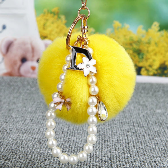 Keychain Metal Plush Fur Ball Women's Creative Bag Pendant