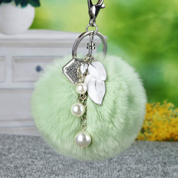 Keychain Metal Plush Fur Ball Women's Creative Bag Pendant