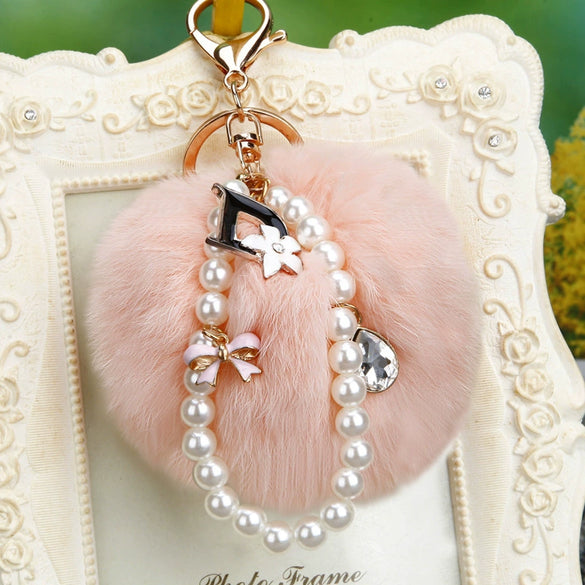 Keychain Metal Plush Fur Ball Women's Creative Bag Pendant