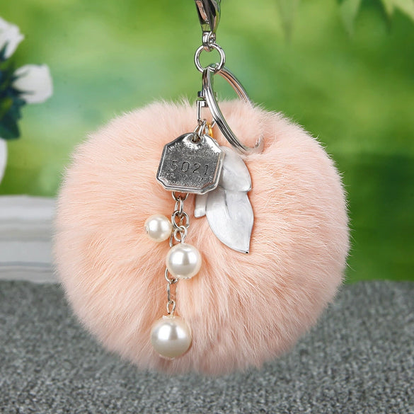 Keychain Metal Plush Fur Ball Women's Creative Bag Pendant