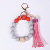 Keychain Pendant Silicone Beaded Tassel Plastic Resin