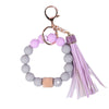 Keychain Pendant Silicone Beaded Tassel Plastic Resin