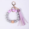 Keychain Pendant Silicone Beaded Tassel Plastic Resin
