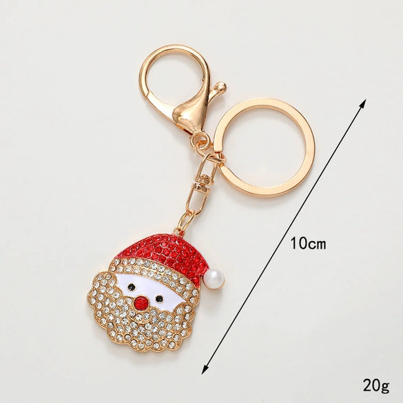 Keychain Pendant Zinc Alloy Christmas Tree Electroplated With Christmas Style