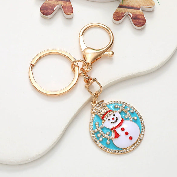 Keychain Pendant Zinc Alloy Christmas Tree Electroplated With Christmas Style