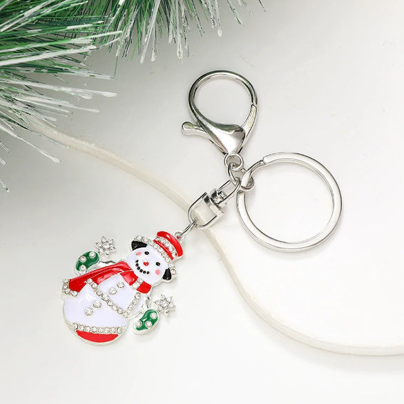 Keychain Pendant Zinc Alloy Christmas Tree Electroplated With Christmas Style