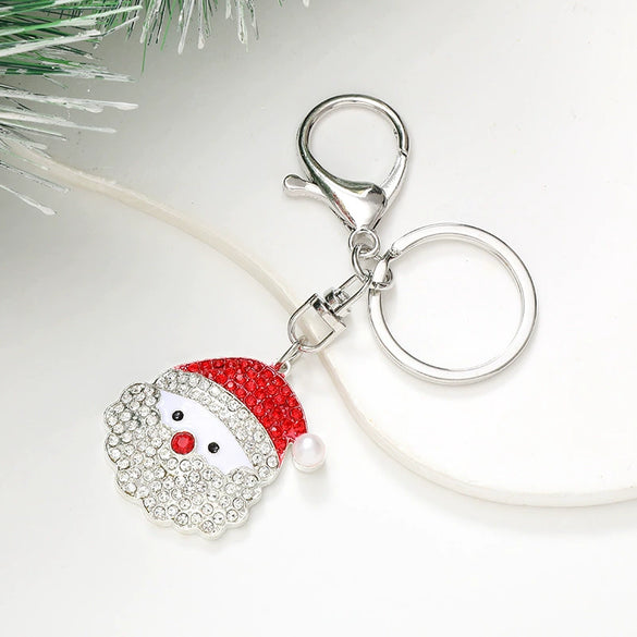 Keychain Pendant Zinc Alloy Christmas Tree Electroplated With Christmas Style