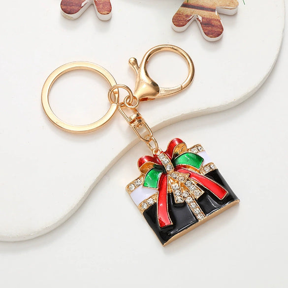 Keychain Pendant Zinc Alloy Christmas Tree Electroplated With Christmas Style