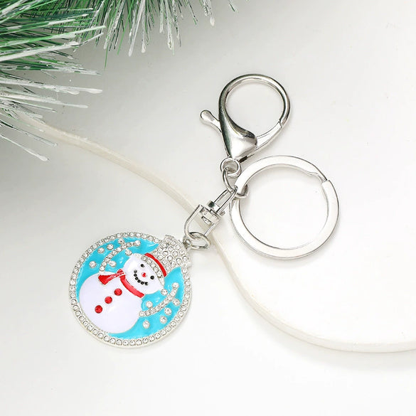 Keychain Pendant Zinc Alloy Christmas Tree Electroplated With Christmas Style