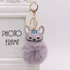 Keychain Pu Leather Kitten Plush Fur Ball Accessories
