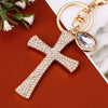 Keychain Zinc Alloy Cross Rhinestone Modern Art Creative