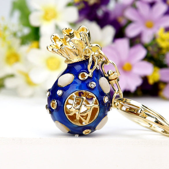 Keychain Zinc Alloy Cross Rhinestone Modern Art Creative