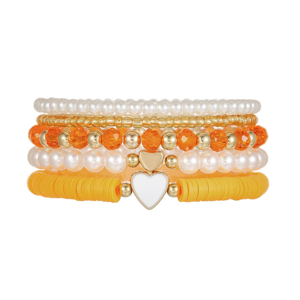 Kids' Bracelet Set Alloy Glass Polymer Clay Pearl Geometric Handmade