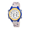 Kids Digital Watch Resin Case Plastic Mirror Silicone Strap Round Dial Sports Style Printed Waterproof