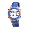 Kids Digital Watch Resin Case Plastic Mirror Silicone Strap Round Dial Sports Style Printed Waterproof