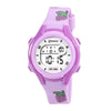 Kids Digital Watch Resin Case Plastic Mirror Silicone Strap Round Dial Sports Style Printed Waterproof