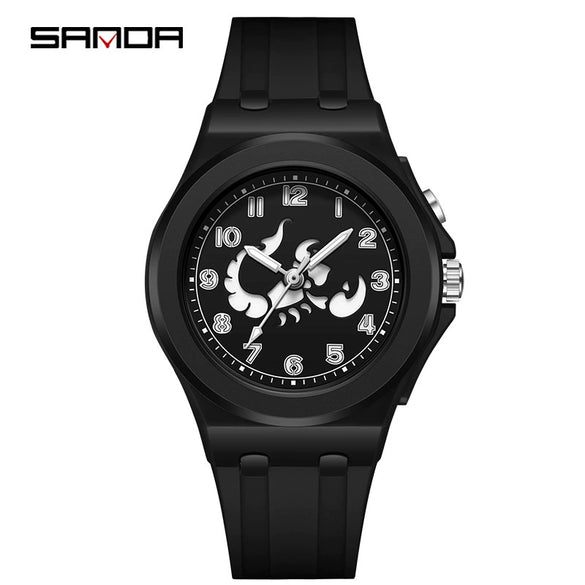 Kids Digital Watch Versatile Casual Minimalist Style Twelve Constellations Abs Case Tpu Strap Round Dial