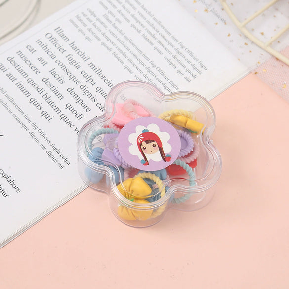 Kids Hair Accessories Set Alloy Rubber Band Electroplated For Little Girls