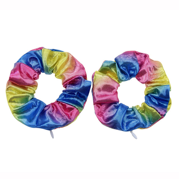Kids' Handmade Cloth Round Hair Ring Headband With Laser Gradient And Bronzing