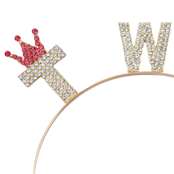 Kids Headband And Shoulder Strap Twopiece Set Glitter Cloth Zinc Alloy Semimanual And Semimechanical