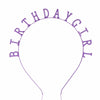 Kids Headwear Hair Accessories Alloy Headband With Birthday Girl Pattern Electroplated