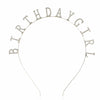 Kids Headwear Hair Accessories Alloy Headband With Birthday Girl Pattern Electroplated