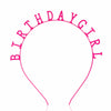 Kids Headwear Hair Accessories Alloy Headband With Birthday Girl Pattern Electroplated