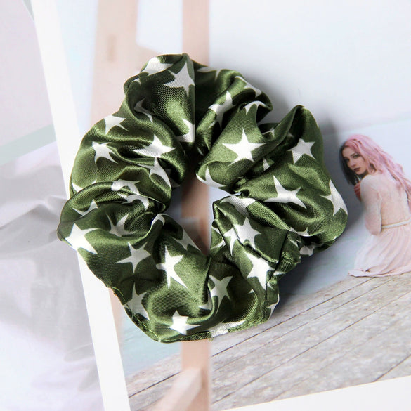 Knitted Cloth Hair Tie With Fivestar Pattern Cartoon Style