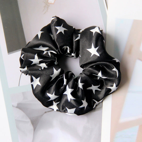 Knitted Cloth Hair Tie With Fivestar Pattern Cartoon Style