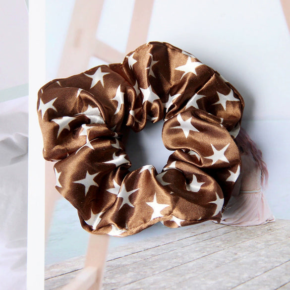 Knitted Cloth Hair Tie With Fivestar Pattern Cartoon Style