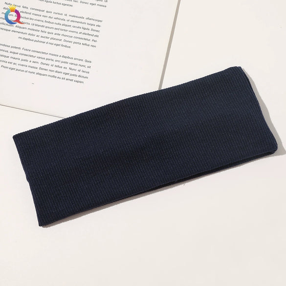 Knitted Hair Band Thread Cotton Sweatabsorbent Breathable Mixed Color Plaid Women's Yoga Headband