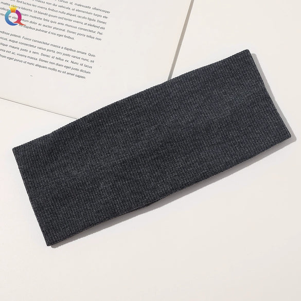 Knitted Hair Band Thread Cotton Sweatabsorbent Breathable Mixed Color Plaid Women's Yoga Headband