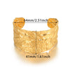 Knock Fold Pattern Wide Exaggerated Women Titanium Steel Bracelet With Electroplating