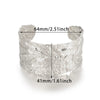 Knock Fold Pattern Wide Exaggerated Women Titanium Steel Bracelet With Electroplating