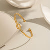 Knotted Ball Bracelet Stainless Steel Jewelry With Electroplating In Internet Celebrity Style