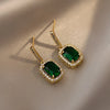 Korea Geometric Alloy Rhinestone Earrings