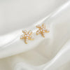 Korea Small Pearl Simple And Versatile Starfish Shell Earrings Wholesale Gooddiy