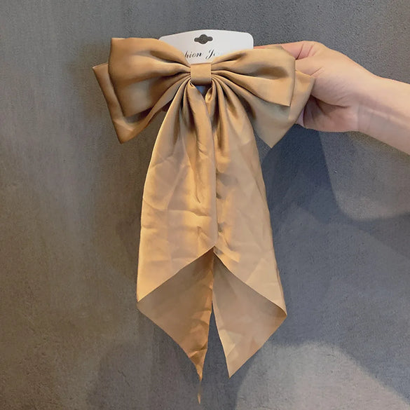 Korean Big Bow Floral Long Ribbon Hairpin Wholesale Gooddiy