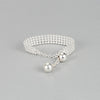 Korean Design Adjustable S925 Sterling Silver Pull Four-Layer Light Bead Adjustable Ring