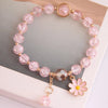 Korean Fashion Simple Small Daisy Pendant Crystal Beads  Bracelet Wholesale Gooddiy