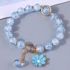 Korean Fashion Simple Small Daisy Pendant Crystal Beads  Bracelet Wholesale Gooddiy