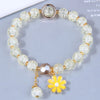 Korean Fashion Simple Small Daisy Pendant Crystal Beads  Bracelet Wholesale Gooddiy