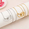 Titanium Steel 18K Gold Plated Korean Style Heart