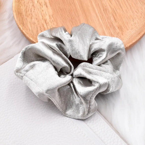 Korean Pure Color Mercerized Satin Hair Ring Handmade Cloth Ponytail Hair Rope Wholesale Gooddiy