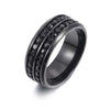Korean Style Double Row Inlaid Zircon Stainless Steel Constellation Geometric Ring For Unisex Fashion Jewelry