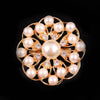 Korean Style Flower Alloy Plating Inlay Rhinestones Pearl Women'S Brooches